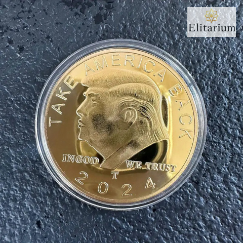 D.TRUMP TAKE AMERICA BACK 2024 kolor złoty D.TRUMP TAKE AMERICA BACK 2024 kolor złoty